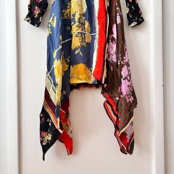 Preen Line Mila Printed Crepe De Chine Dress Black Floral Foulard - Picture 5 of 7